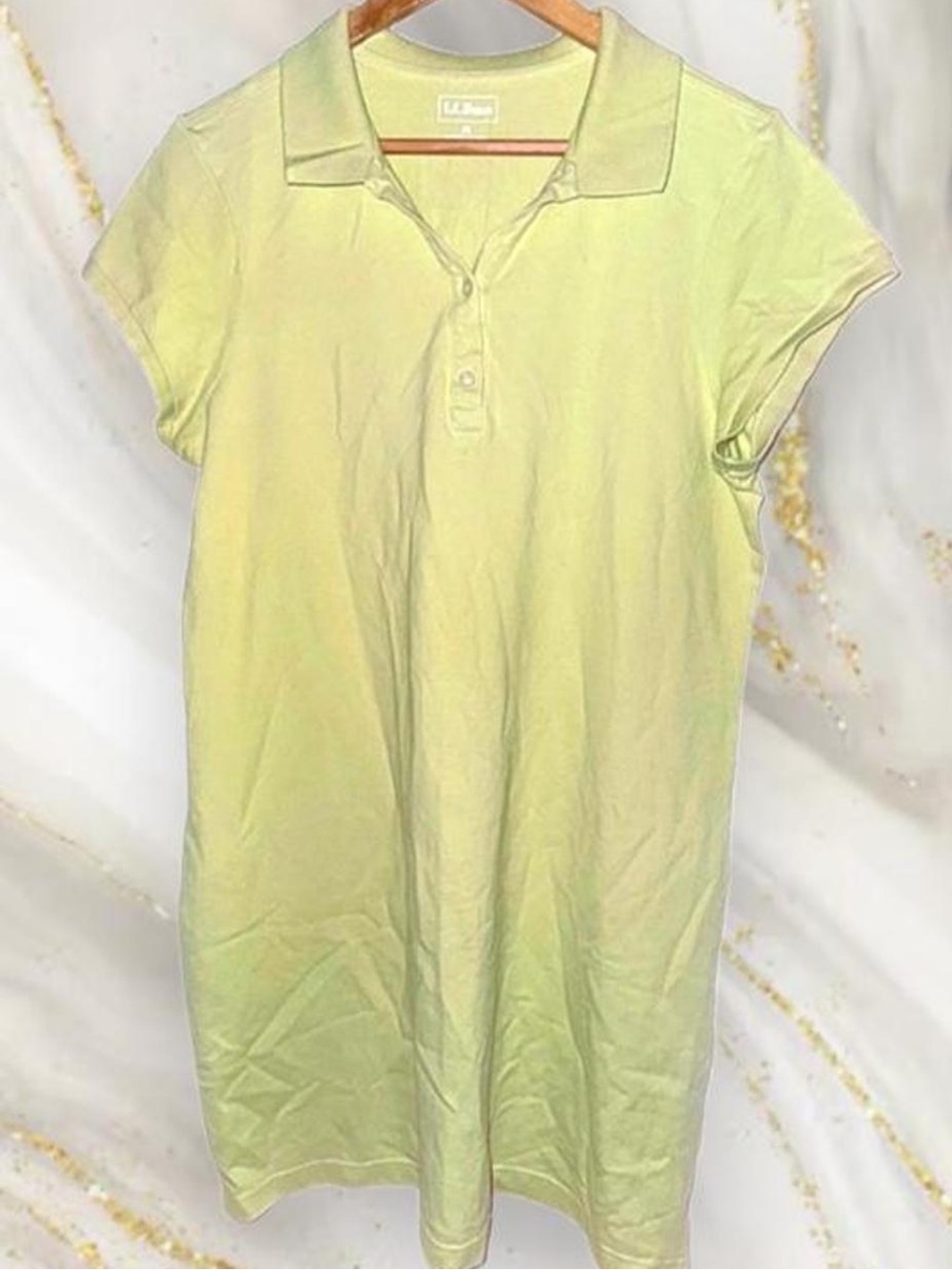 L.L. Bean Women's Pale Green Polo Shirt Dress